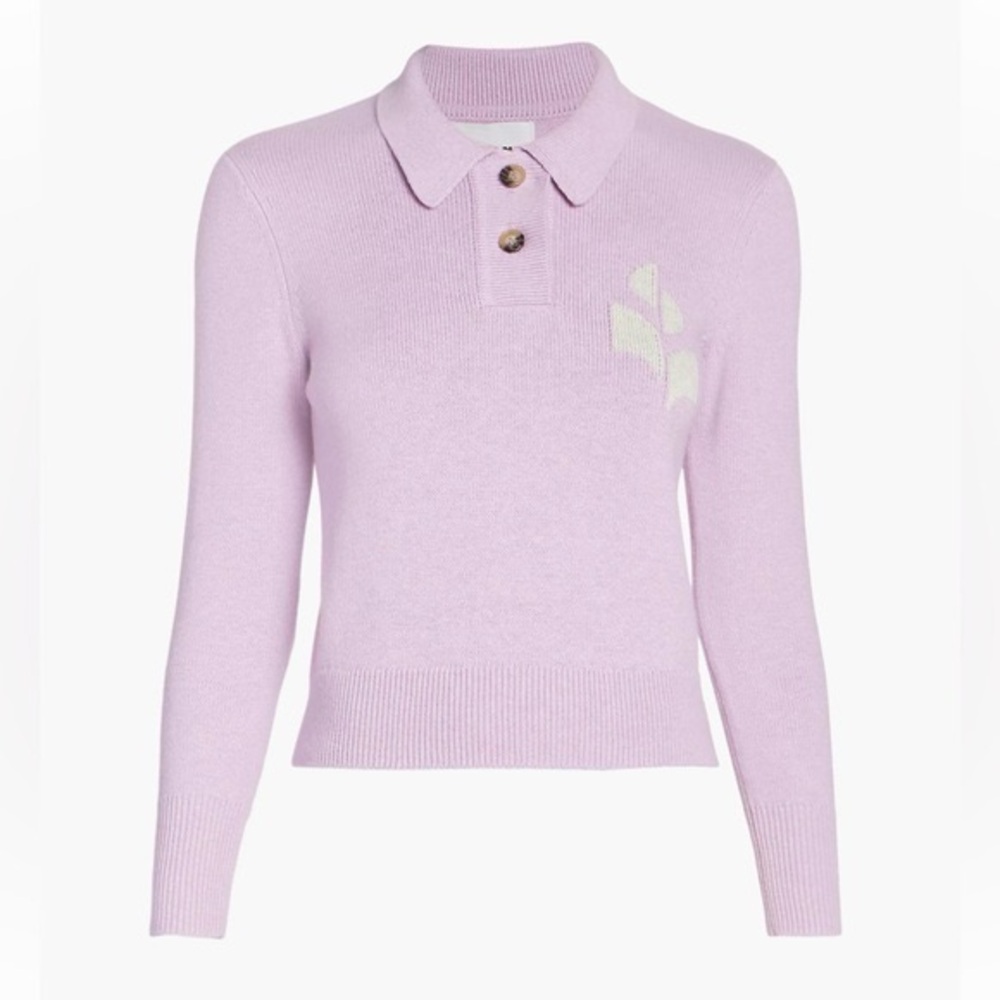 ISABEL MARANT ÉTOILE Nola Logo Polo Sweater $490